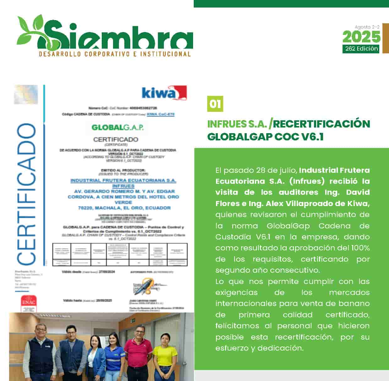 Boletín 262 — Agosto 1/2 - 2025